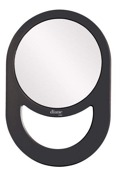 HANDHELD 1-SIDED MIRROR 11 X 7.5 INCHES - BLACK 